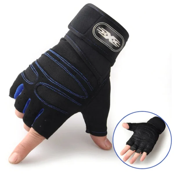 Gants de gymnastique coordonnants pour hommes et femmes, entraînement au poids lourd, musculation, demi-doigt, poignet, levage, sport – Image 5