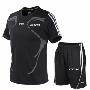 Ensemble de vêtements de sport décontractés à manches courtes pour hommes de haute qualité, ensemble deux pièces à séchage rapide, short pour hommes, fitness quic, tendance été 2025