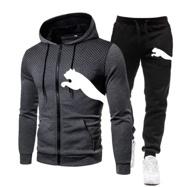 Veste à capuche et pantalon de jogging sportifs pour hommes, ensembles de sweats à capuche imbibés, vêtements de créateurs, mode automne et hiver, 2 pièces