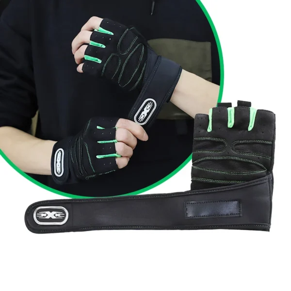 Gants de gymnastique coordonnants pour hommes et femmes, entraînement au poids lourd, musculation, demi-doigt, poignet, levage, sport – Image 6