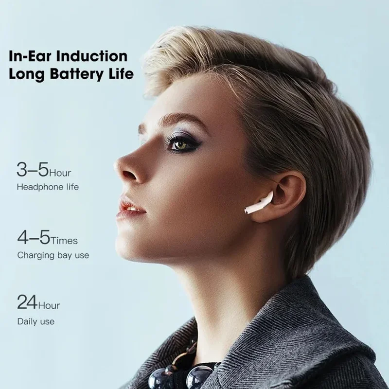 Sony-Écouteurs sans fil Bluetooth TWS, stéréo 9D, écouteurs HiFi intra-auriculaires, casque mains libres avec microphone, iOS, Android, téléphone de sauna